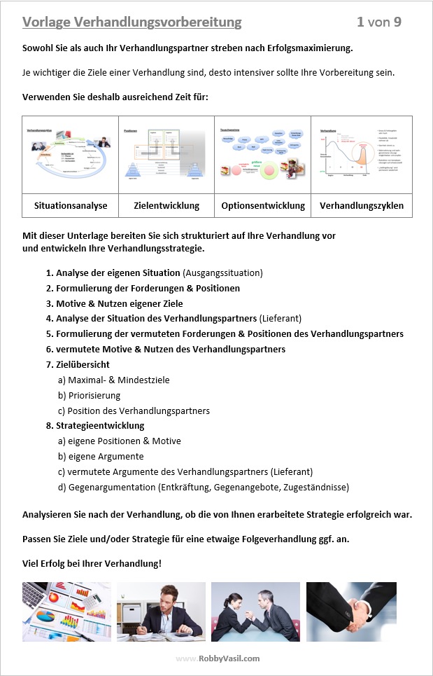 Verhandlungsvorbereitung Robby Vasil Interim Management Einkauf